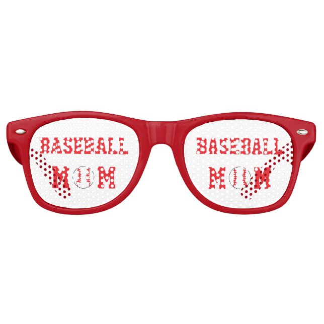 Gafas De Fiesta Retro Madre del béisbol (Anverso)