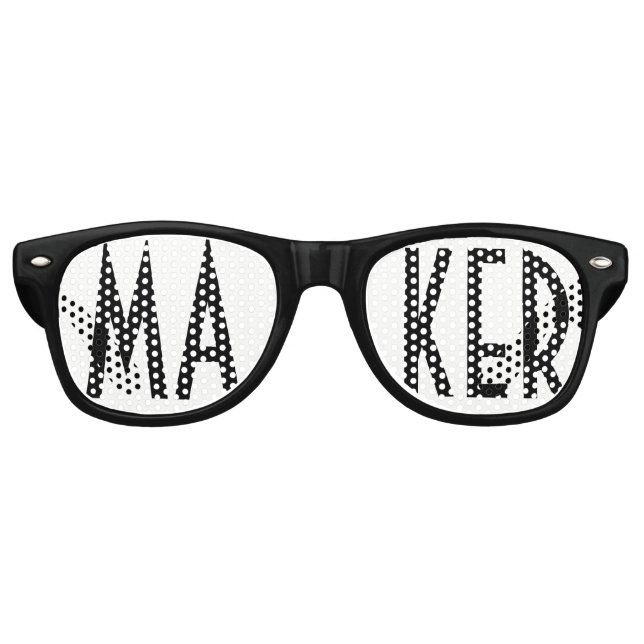 Gafas De Fiesta Retro MAKER ・ Artesanías (Anverso)