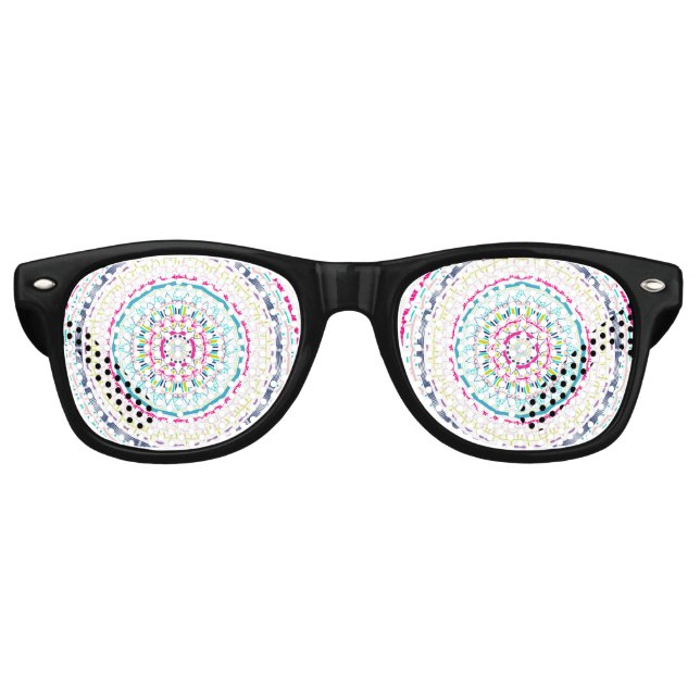 Gafas De Fiesta Retro mandala colorida (Anverso)