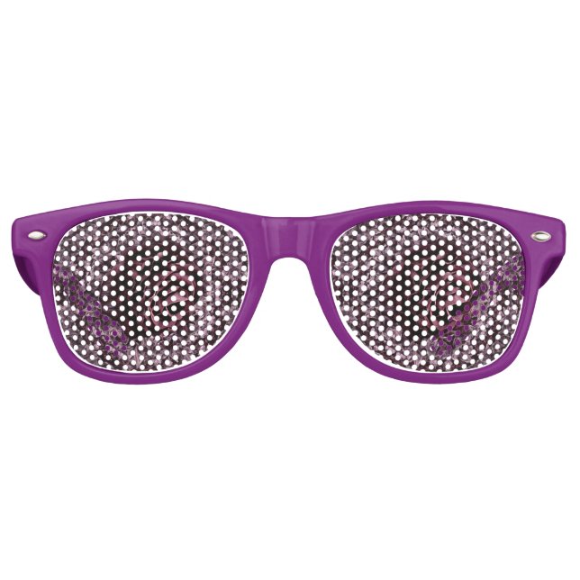 Gafas De Fiesta Retro Mandala de rosa  (Anverso)