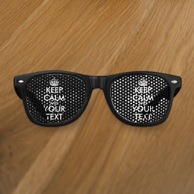 Gafas De Fiesta Retro Mantener la calma y continuar - Crear el propio (Subido por el creador)