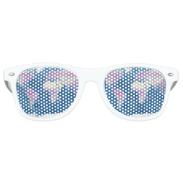 Gafas De Fiesta Retro Mapa mundial (Anverso)