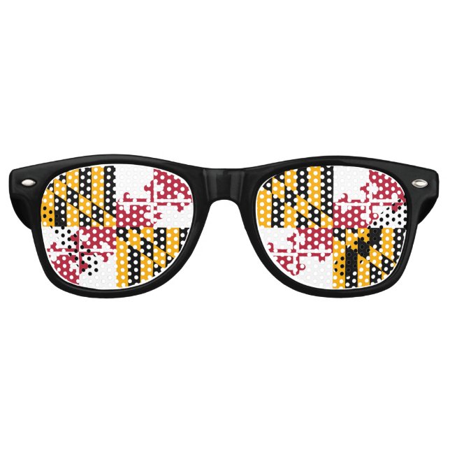 Gafas De Fiesta Retro Maryland State Flag Stylish (Anverso)
