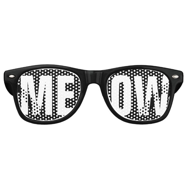 GAFAS DE FIESTA RETRO MEOW (Anverso)