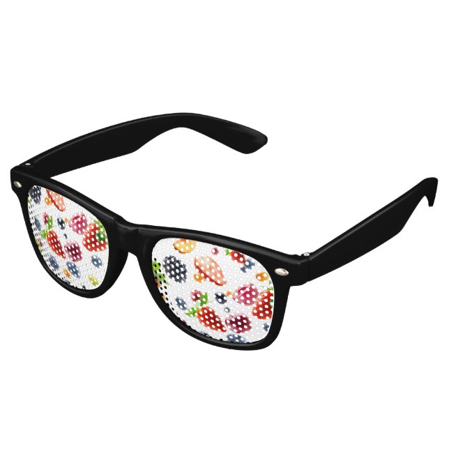 Gafas De Fiesta Retro Mezcla de frutas (Ángulo)
