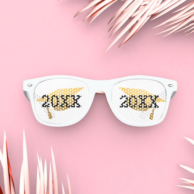 Gafas De Fiesta Retro Moda Gold Trendy Graduation Party Clase de 20XX (Subido por el creador)