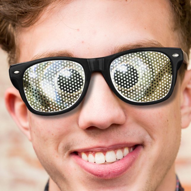 Gafas De Fiesta Retro moderno frio nerdy loco ojos de pez dorado cruzado (modern cool nerdy crazy crossed eyed goldfish eyes retro sunglasses)