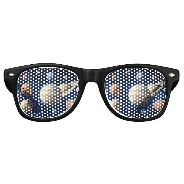 Gafas De Fiesta Retro Montaje del Sistema Solar (Anverso)