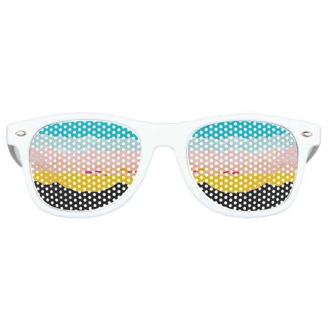 Gafas De Fiesta Retro Montañas Sunset (Anverso)