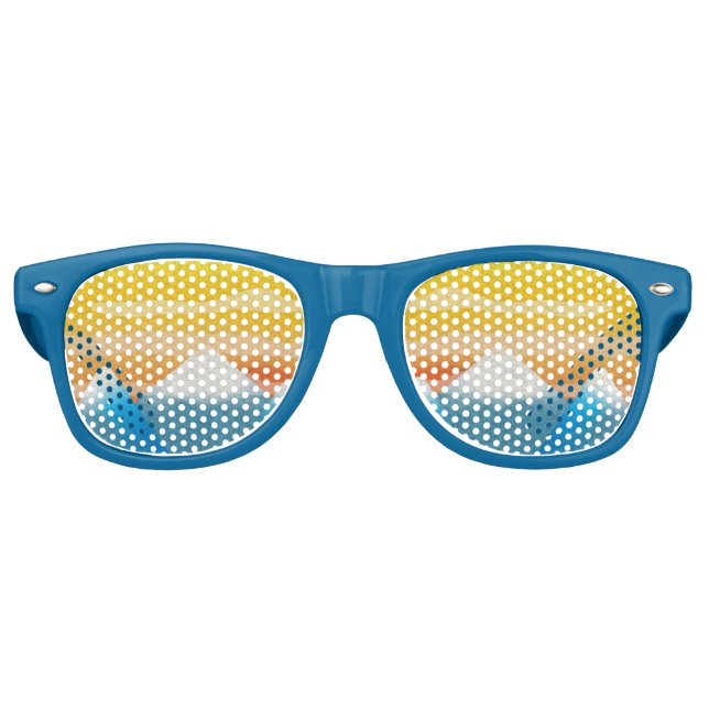 Gafas De Fiesta Retro Mountain Sunset (Anverso)