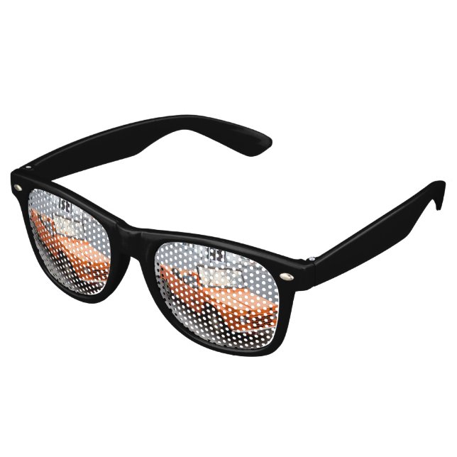 Gafas De Fiesta Retro Naranja Citroen Mehari (Ángulo)