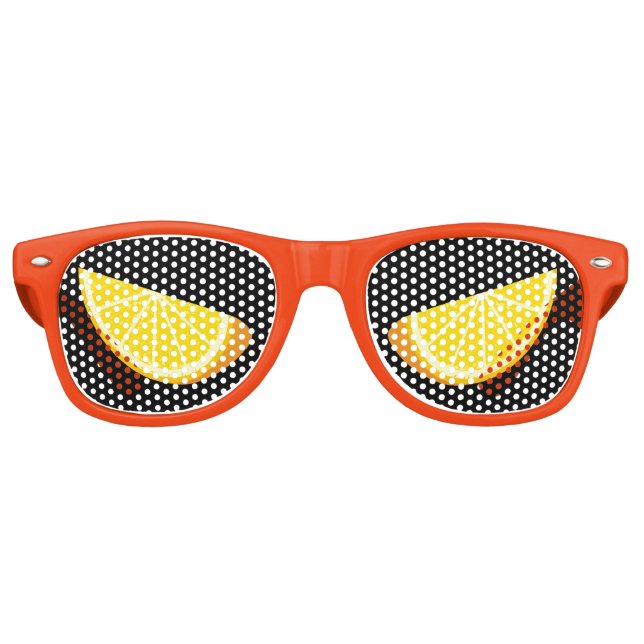 Gafas De Fiesta Retro Naranja Slice (Anverso)