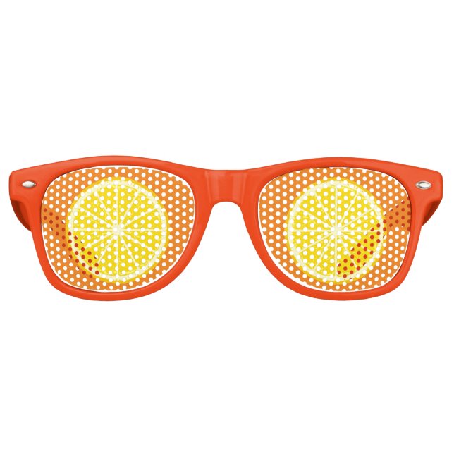Gafas De Fiesta Retro Naranja Slice (Anverso)