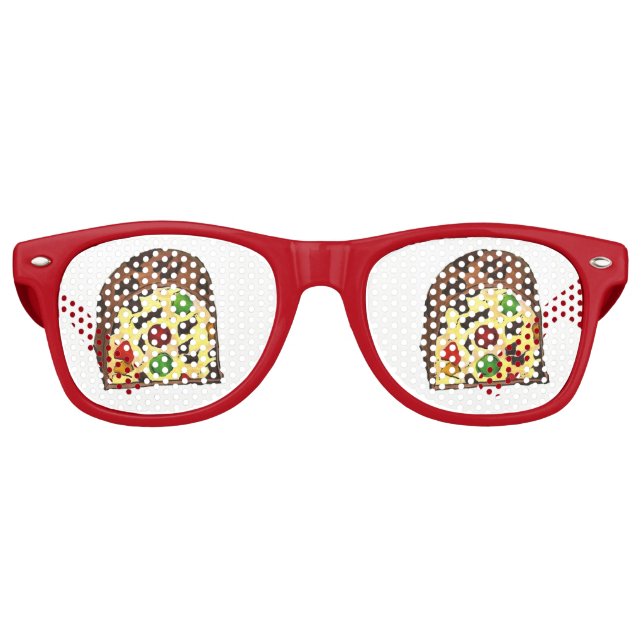Gafas De Fiesta Retro Navidades Fruit Fruitakes Slice Navidad (Anverso)