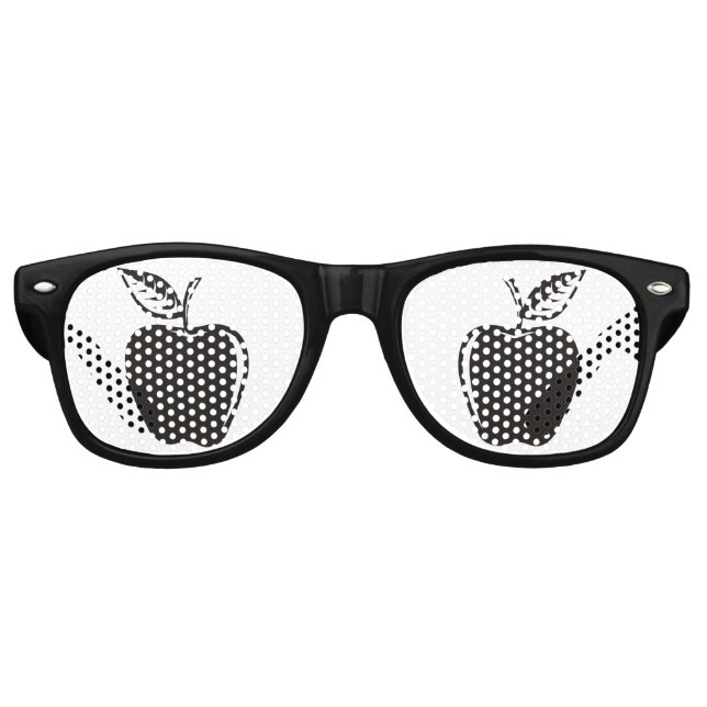 Gafas De Fiesta Retro Negro de Apple (Anverso)