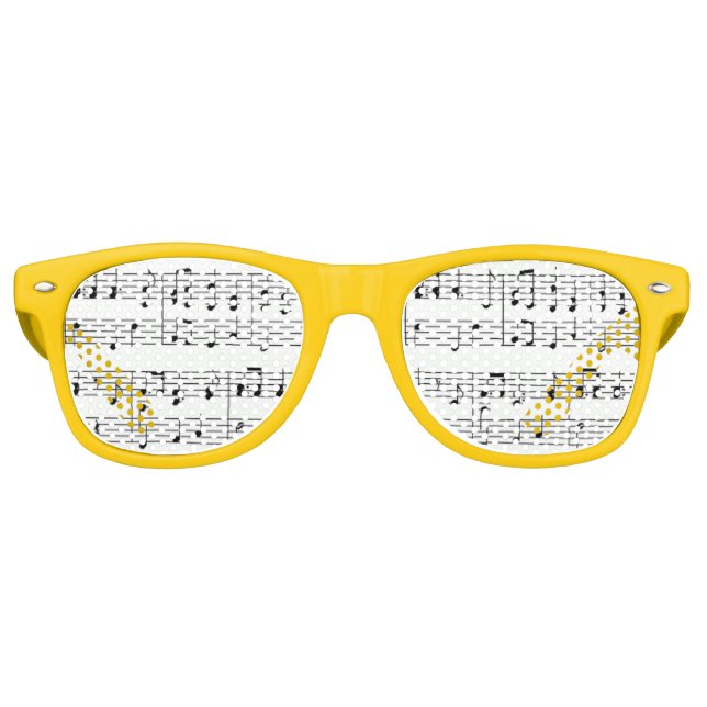 Gafas De Fiesta Retro Notas musicales Fiestas Shades (Anverso)