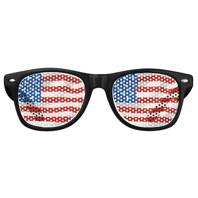 GAFAS DE FIESTA RETRO NOVEDAD DE BANDERA ESTADOUNIDENSE SOMBRÍA SOMBRILL (Anverso)