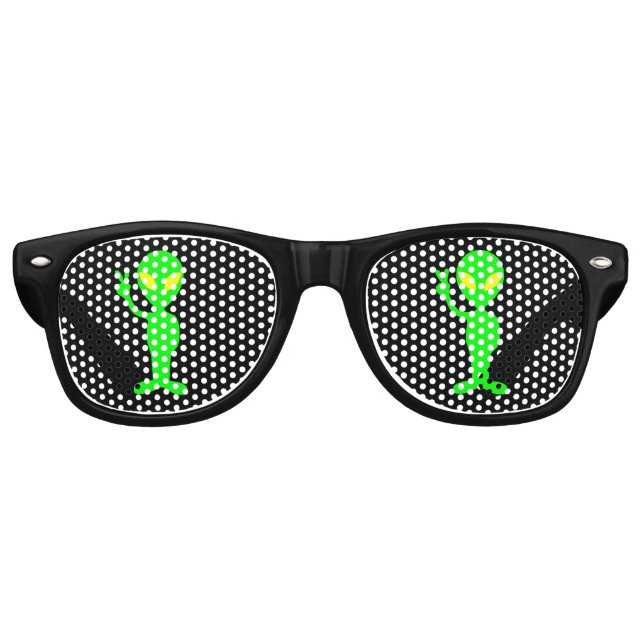 GAFAS DE FIESTA RETRO NOVEDAD DE OVO DE HOMBRE VERDE ALIEN SOMBRILLA SOM (Anverso)
