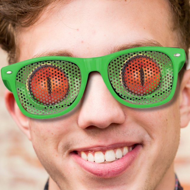 Gafas De Fiesta Retro novedad divertida lagarto salvaje ojos gecko (funny novelty wild animal lizard gecko eyes retro sunglasses)