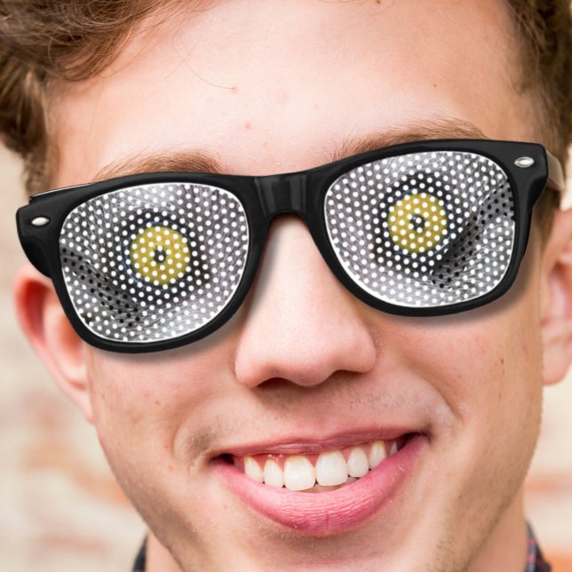 Gafas De Fiesta Retro novedad divertida nerdy loco animal lemures ojos (funny novelty nerdy crazy animal lemur eyes retro sunglasses)