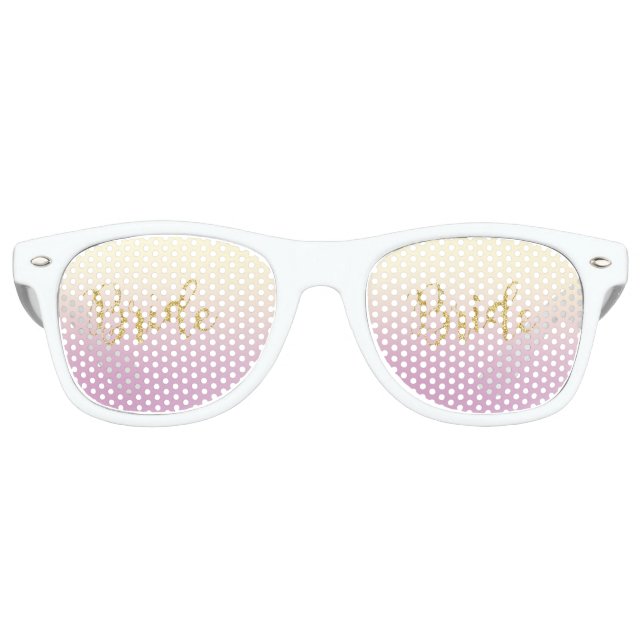 Gafas De Fiesta Retro Novia con Brillo Dorado de Moda (Anverso)