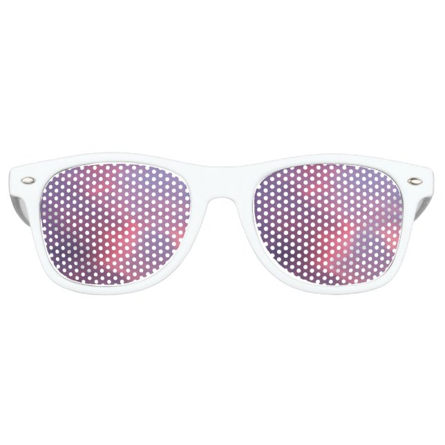 Gafas De Fiesta Retro Nubes Rosadas Azules (Anverso)