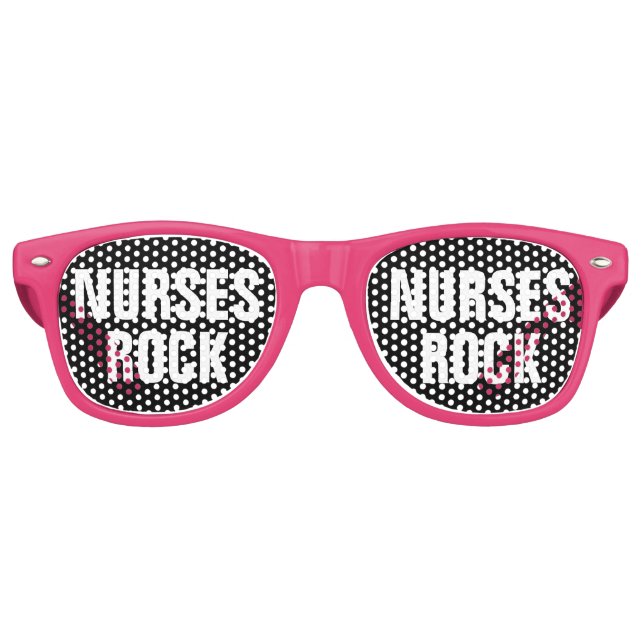 Gafas De Fiesta Retro NURSES ROCK fiestas graciosos matices enfermería s (Anverso)