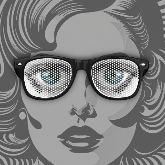 Gafas De Fiesta Retro Ojos azules grandes (Subido por el creador)