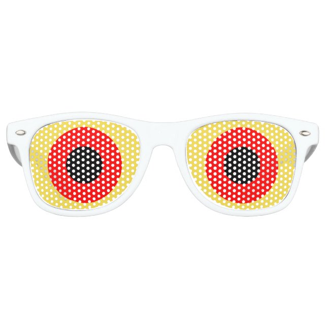 Gafas De Fiesta Retro Ojos de Goofy Rojo Amarillo 4Reggie (Anverso)