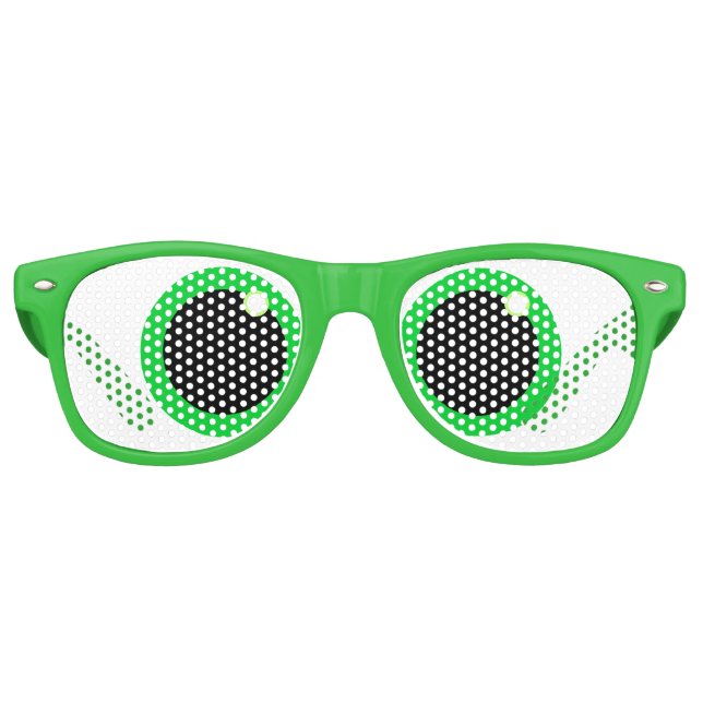 Gafas De Fiesta Retro Ojos divertidos de rana de ojos cruzados (Anverso)