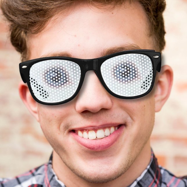 Gafas De Fiesta Retro ojos modernos de conejo blanco nerd (modern cool nerdy white rabbit eyes aviator sunglasses)