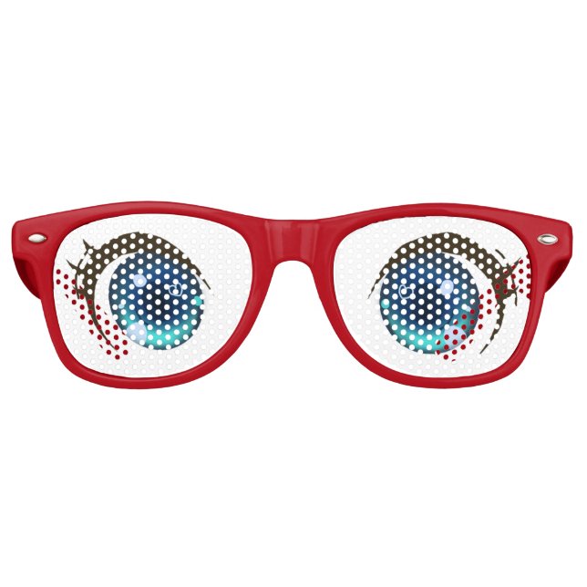 Gafas De Fiesta Retro Ojos redondos abiertos de cartón (Anverso)