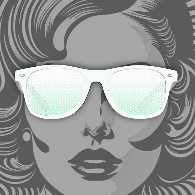 Gafas De Fiesta Retro Ombre de gradiente verde de impresión (Subido por el creador)