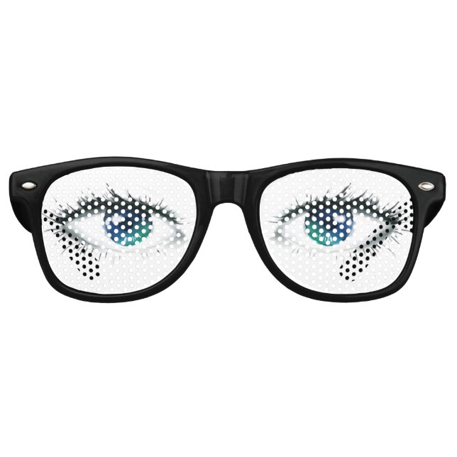 Gafas De Fiesta Retro Open Eyes Funny Weird (Anverso)