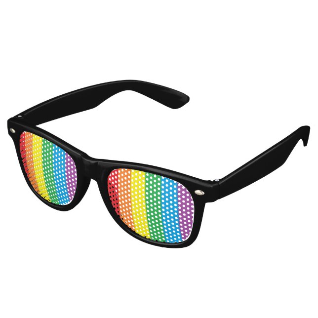 Gafas De Fiesta Retro "Orgullo arcoiris" (Ángulo)