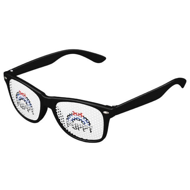 Gafas De Fiesta Retro Orgullo de juego de cachorro (Ángulo)