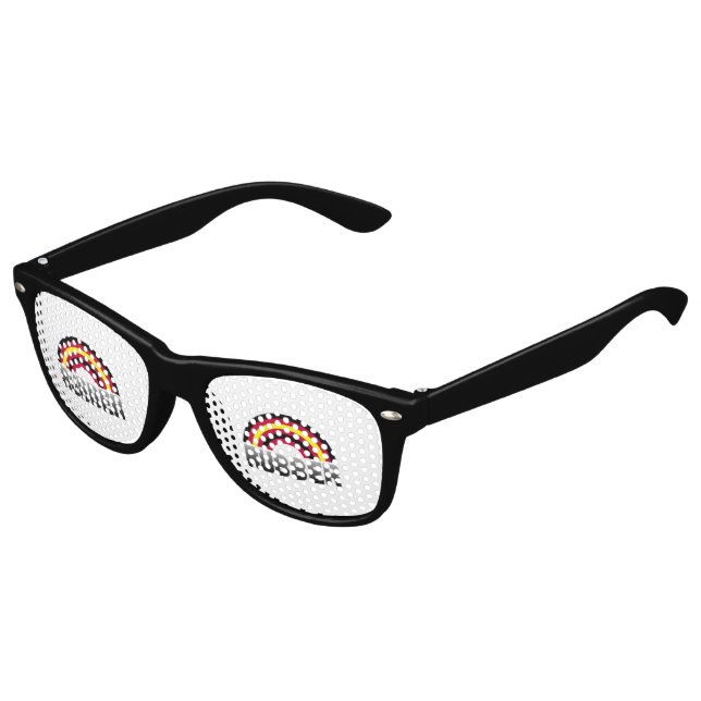Gafas De Fiesta Retro Orgullo de látex (Ángulo)
