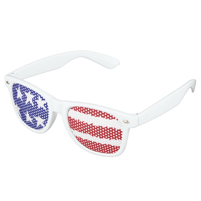 Gafas De Fiesta Retro Orgullo patriótico (Ángulo)
