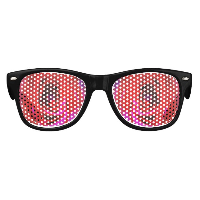 Gafas De Fiesta Retro Original rojo Rosa, (Anverso)