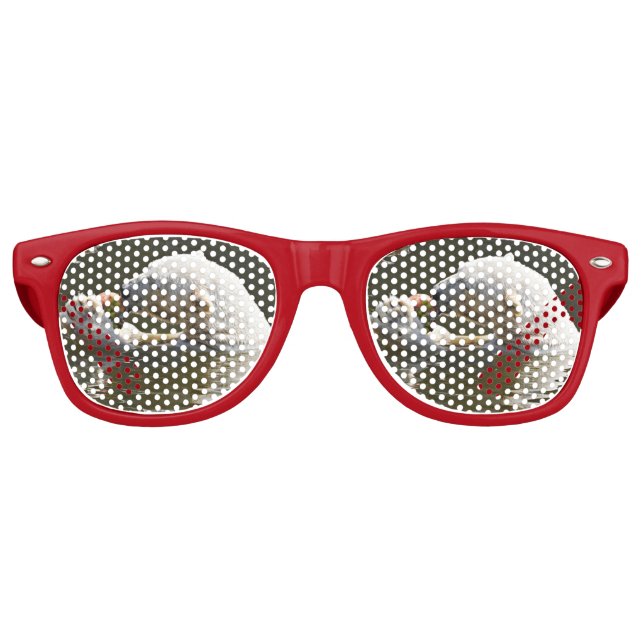 Gafas De Fiesta Retro Oso Polar Comiendo Fruta Reflexión (Anverso)