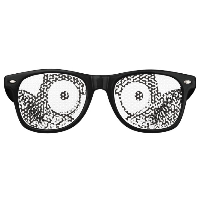 Gafas De Fiesta Retro Owl Eyes Personalizado (Anverso)