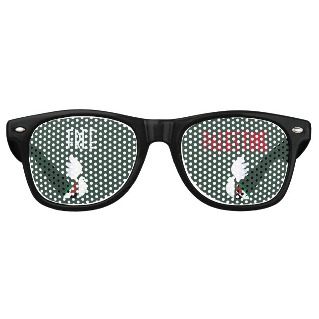 Gafas De Fiesta Retro Palestina Libre (Anverso)