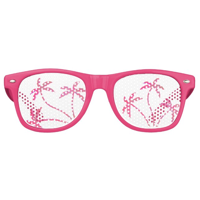 Gafas De Fiesta Retro Palmeras rosas (Anverso)