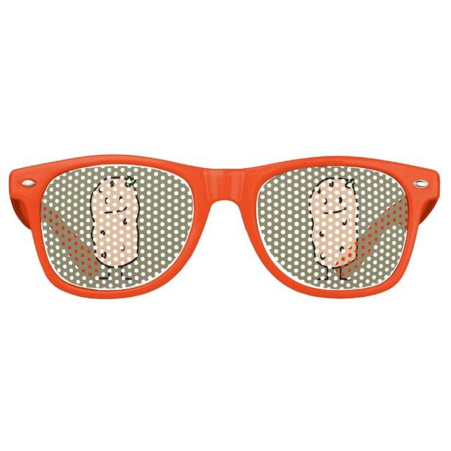 Gafas De Fiesta Retro Papúa sonriente y aguda (Anverso)