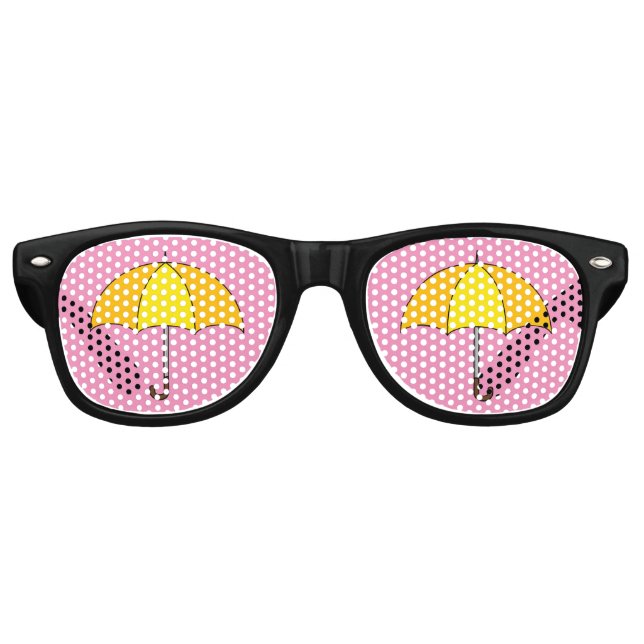 Gafas De Fiesta Retro Paraguas amarillo (Anverso)