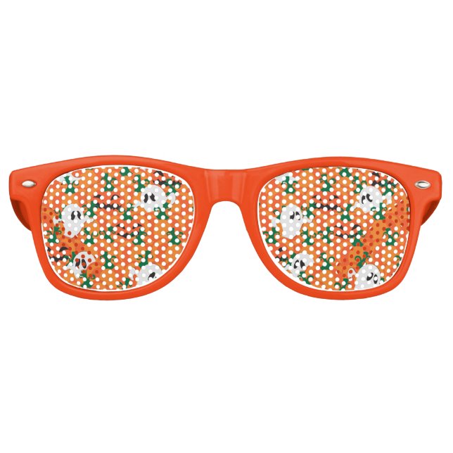 Gafas De Fiesta Retro Parche Halloween Ghosts Haunted Pumpkin (Anverso)