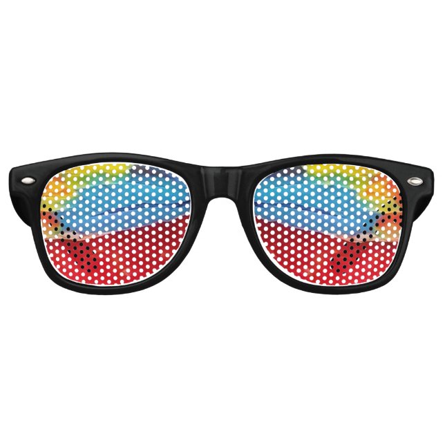 Gafas De Fiesta Retro Parrot Feathers (Anverso)