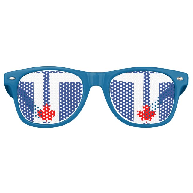 Gafas De Fiesta Retro Party Shades Sunglasses with flag of Toronto (Anverso)