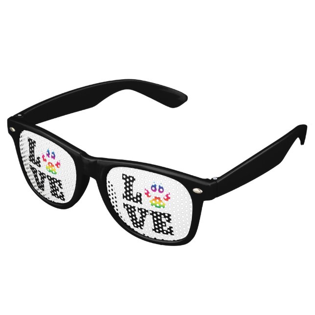Gafas De Fiesta Retro Pasta arcoiris (Ángulo)