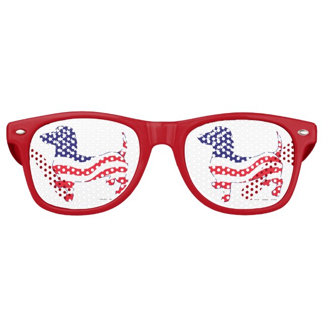Gafas De Fiesta Retro Patriótico-Weiner (Anverso)